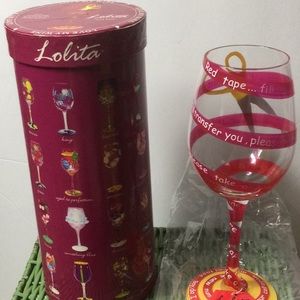 Lolita RED TAPE. Wine glass